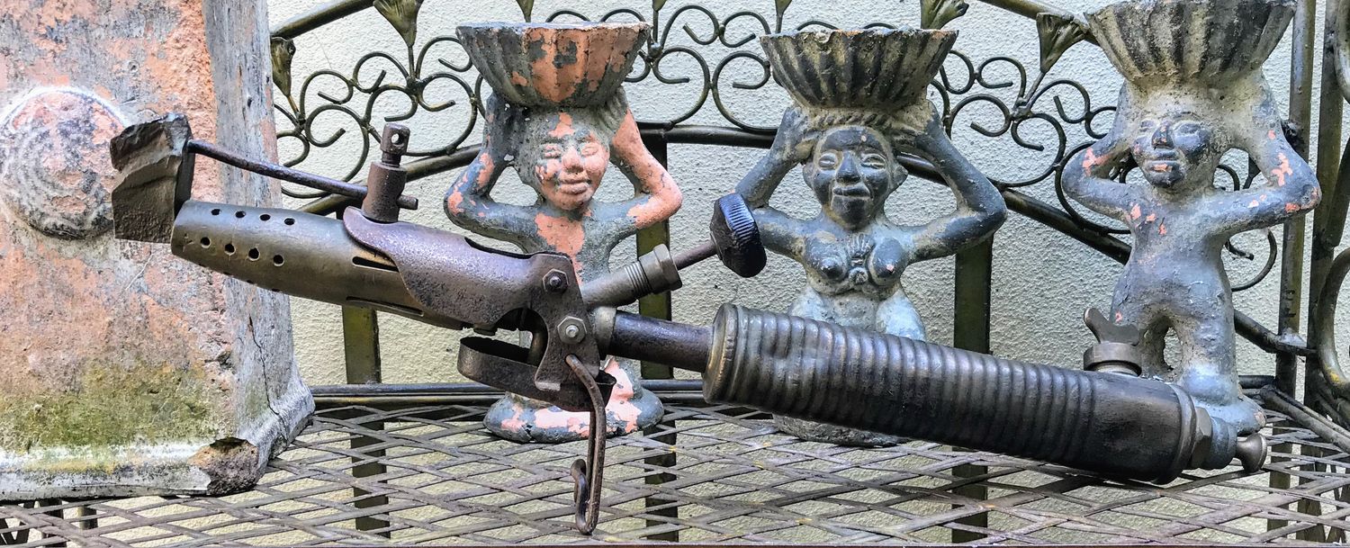 Antieke koperen Benzine soldeerbrander Hähnel Duitsland 1930