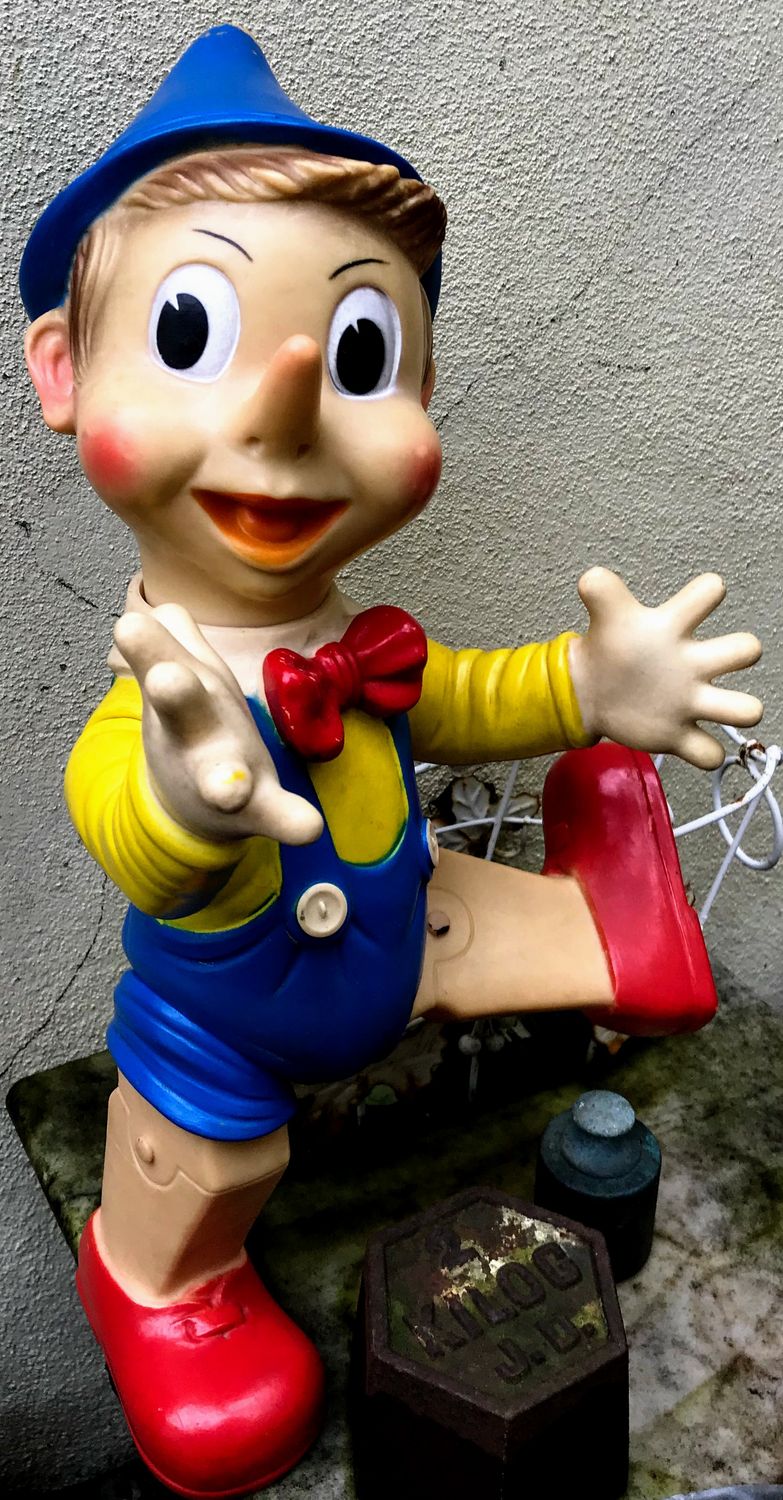 Prachtige rubberen pop Pinokkio Italië 1962