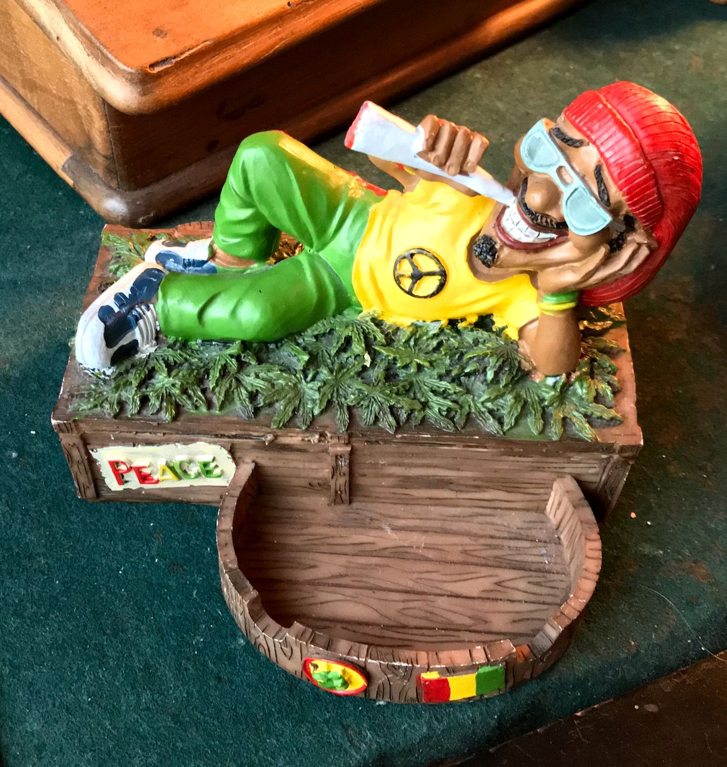 Leuke Jamaican Rastaman asbak met schuifjes