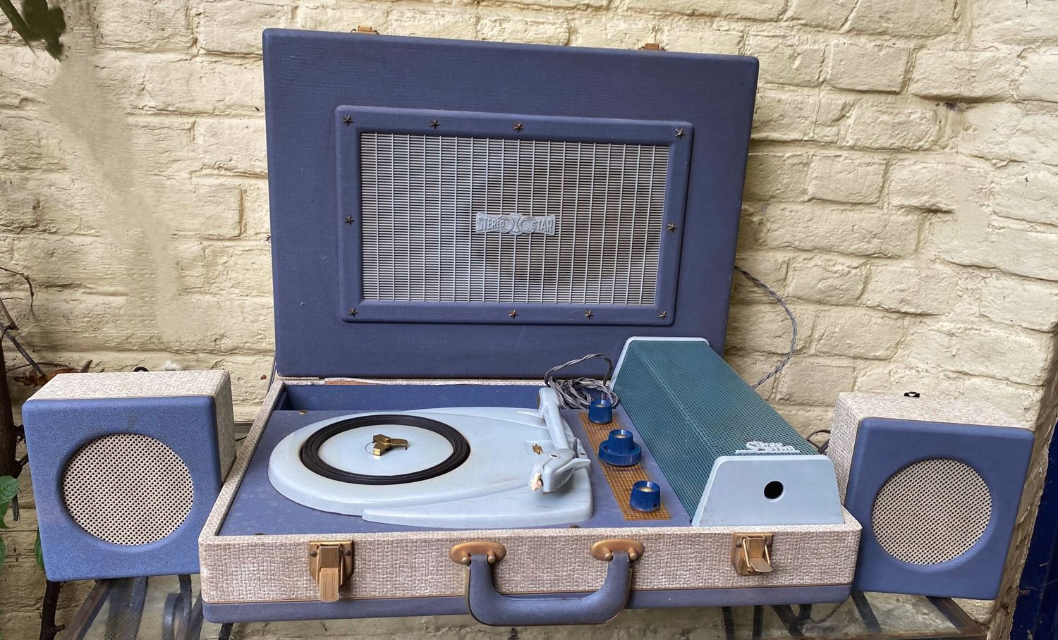 Vintage draagbare platenspeler/fonograaf Stéréo Star Menuet 1960