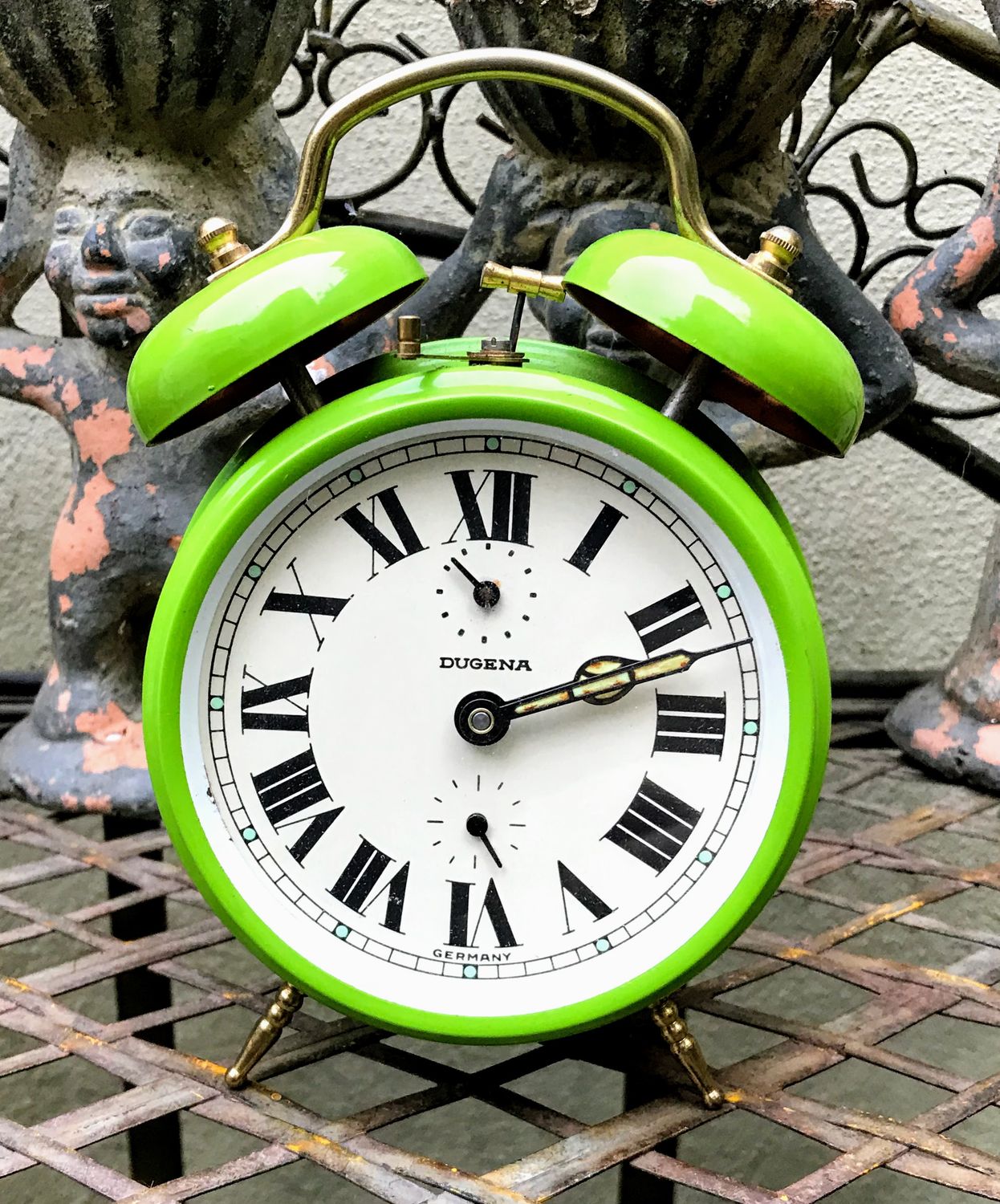 Retro look Dugena wekker met 2 alarmbellen