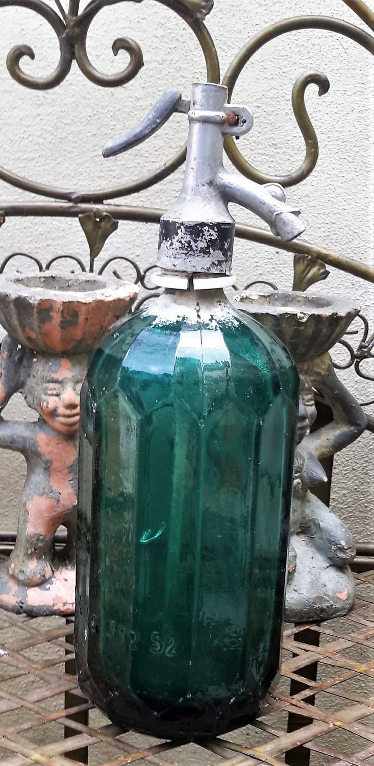 Vintage "Romanian Seltzer Bottle" Soda - of Sifonfles gemerkt APA GAZOASA STAS 3377-52