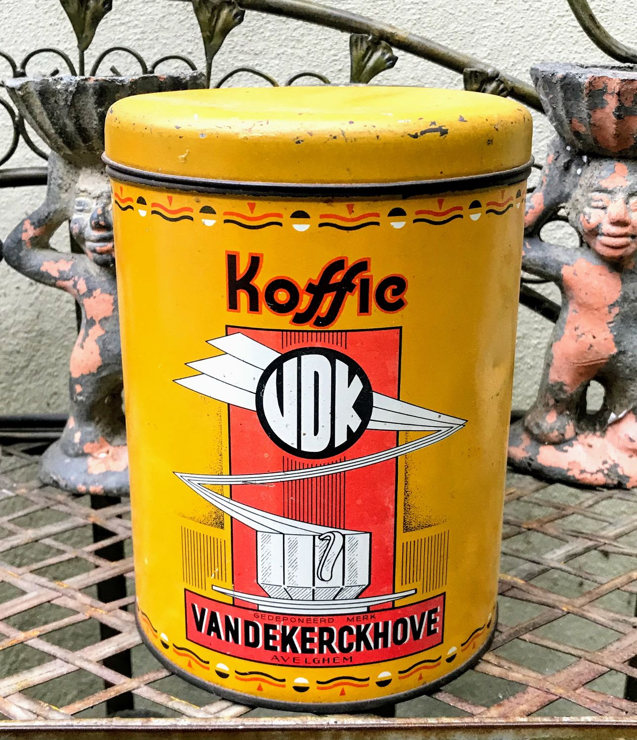 Oud Koffieblik VandeKerckhove Avelghem Oud Koffieblik VandeKerckhove Avelghem