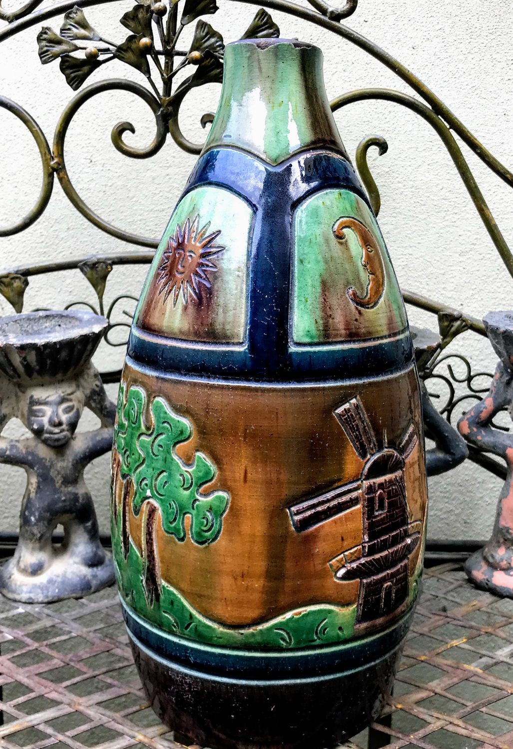 Vlaams aardewerk decoratieve vaas