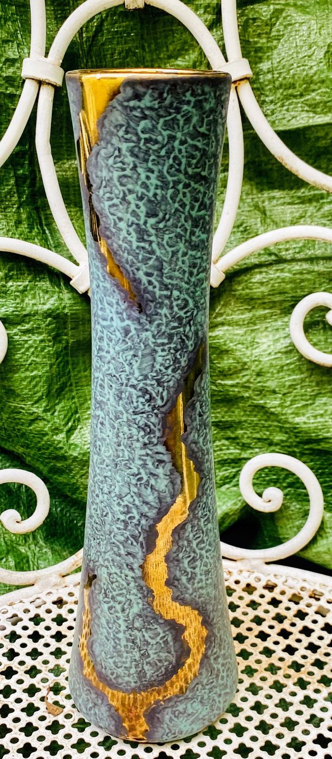 Vintage JASBA Jaspatina Vaas Fat Lava Era jaren 55-58 Vintage JASBA Jaspatina Vaas Fat Lava Era jaren 55-58