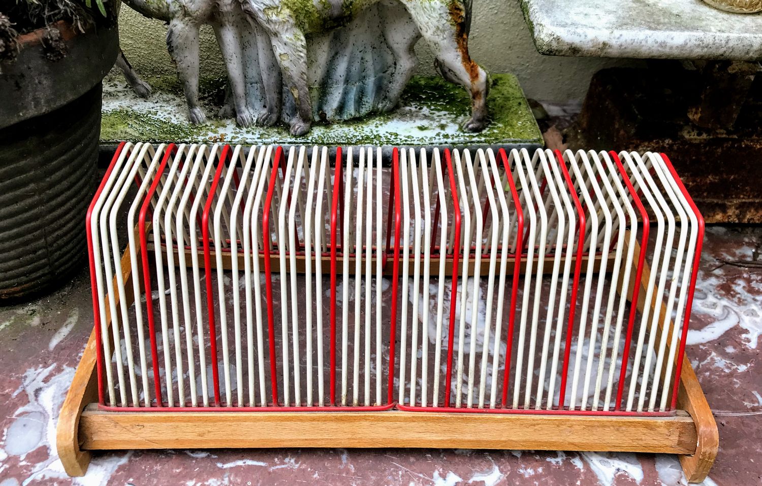 Vintage Platenrekje voor 50 Vinyl Singeltjes jaren 70