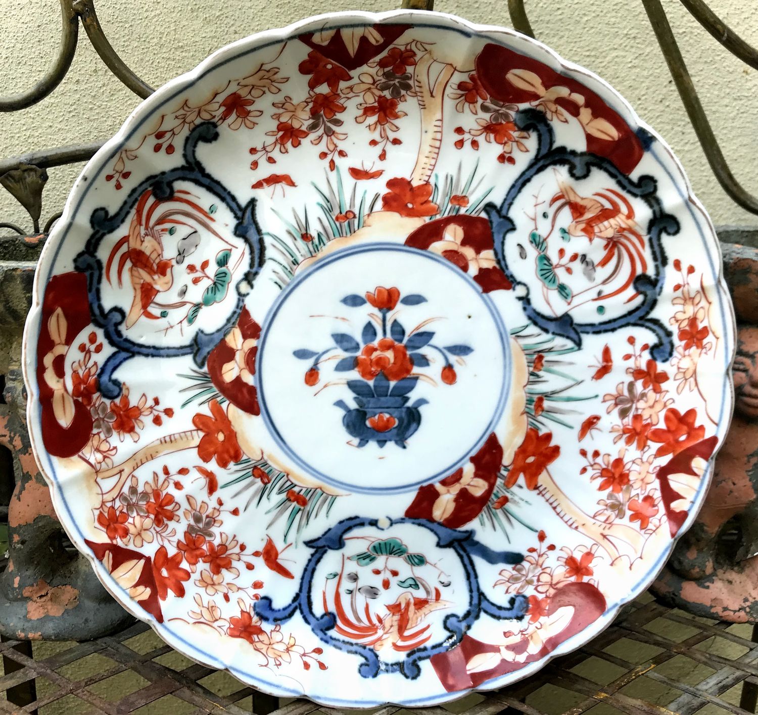 Antiek gemarkeerd Imari porseleinen bord - China - Mao Periode Antiek gemarkeerd Imari porseleinen bord - China - Mao Periode