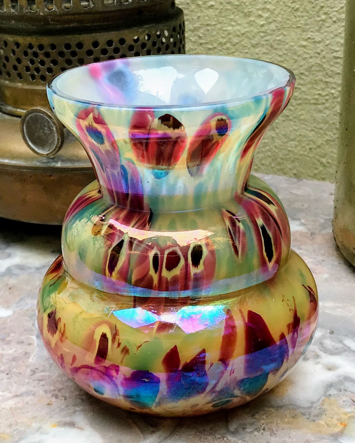 Prachtige Art deco Kralik Millefiori vaas ca 1930