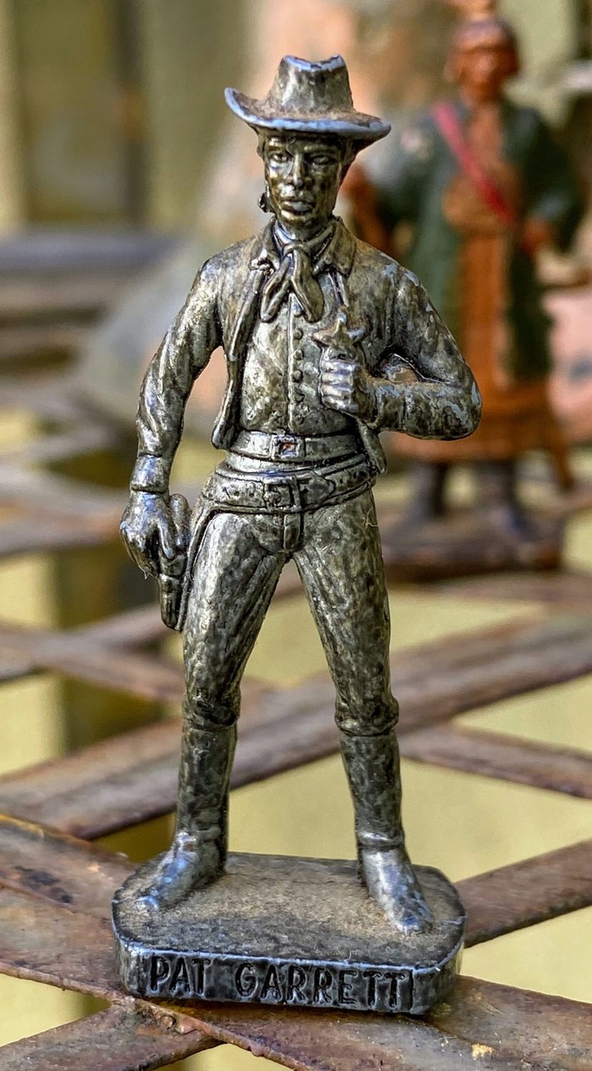 Vintage Ferrero-Kindersurprise-Pat Garrett Metalen figuurtje