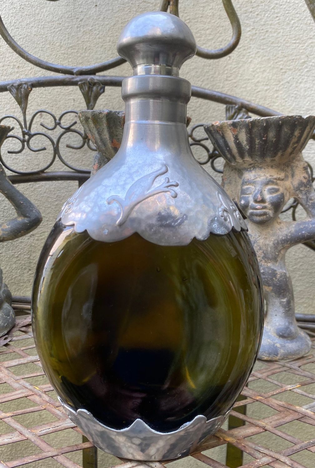 Art deco Whisky Karaf Zeister Pewter /Tin jaren 30