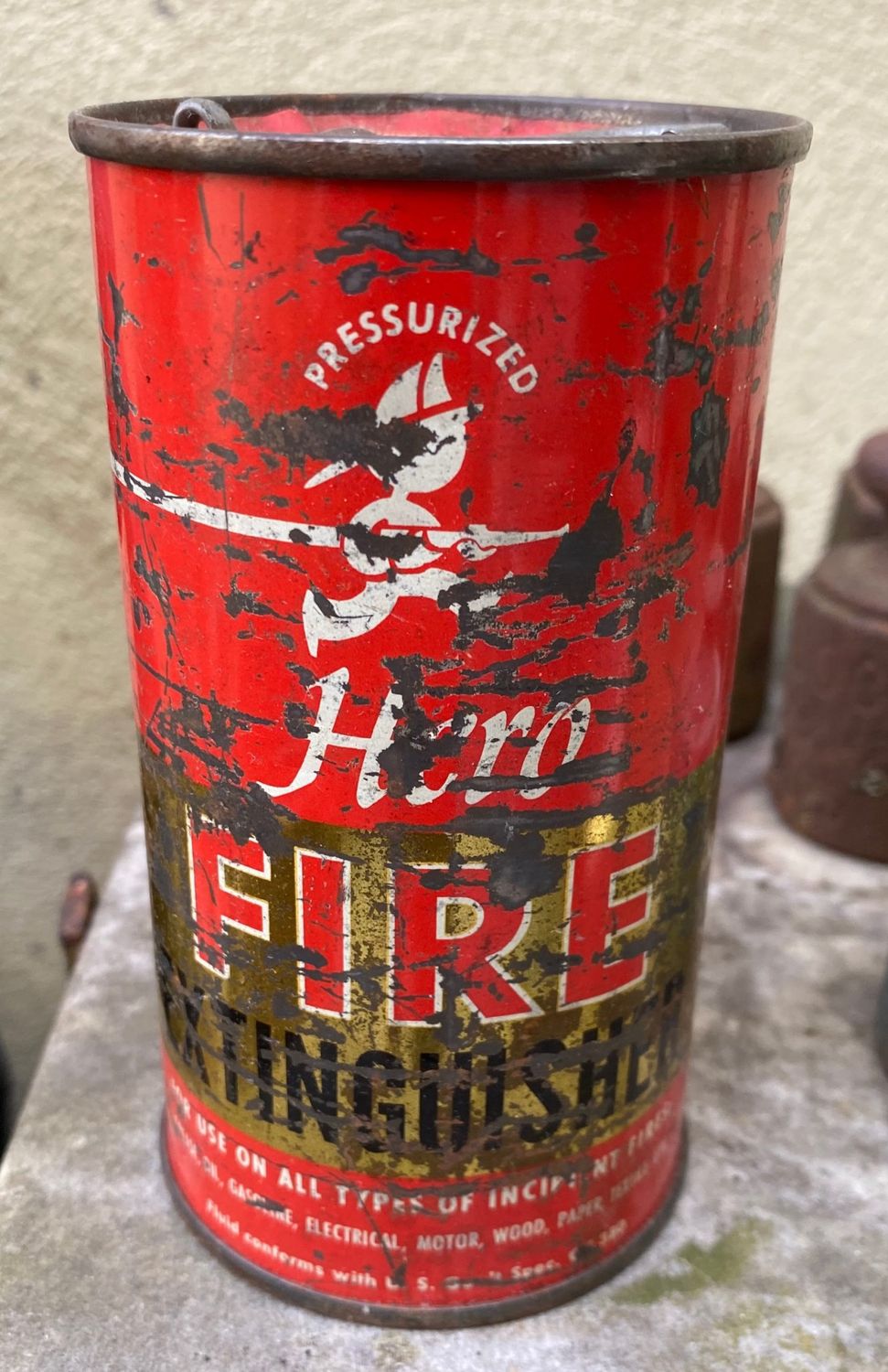 Vintage Hero Fire Extinguisher (brandblusser) uit 1940