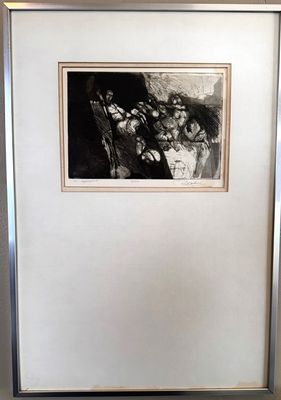 Mysterieus Stilzwijgen – Abstracte aquatint, vermoedelijk Dodeux (2/20, ca. 20e eeuw)