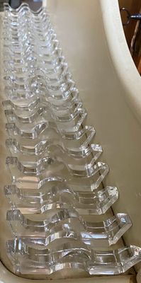 Art Deco Baccarat geslepen kristallen messenleggers model 555 – ca. 1910‑1920