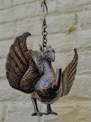 Bronzen mythische Garuda olielamp – Indonesië 19e eeuw