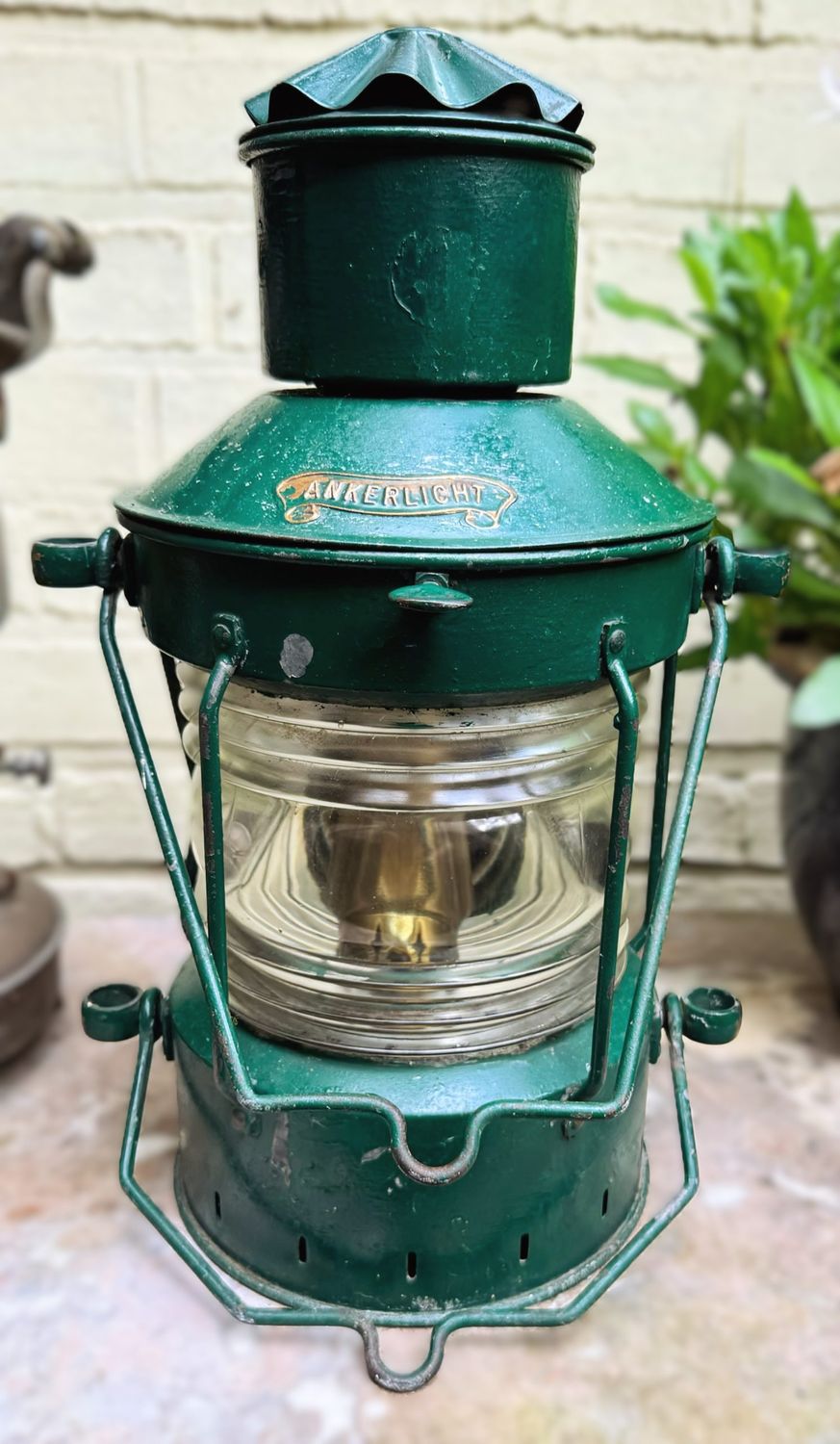 Zeldzame Antieke nautische Den Haan Rotterdam Ankerlicht scheepslamp – ca. 1930 Zeldzame Antieke nautische Den Haan Rotterdam Ankerlicht scheepslamp – ca. 1930