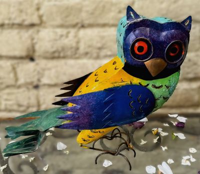 Handgesmede veelkleurige designuil - Een unieke symfonie van  licht en warmte – ca. 1970