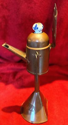Antieke koperen snotneus olielamp - Nederlandse origine – ca. 1850