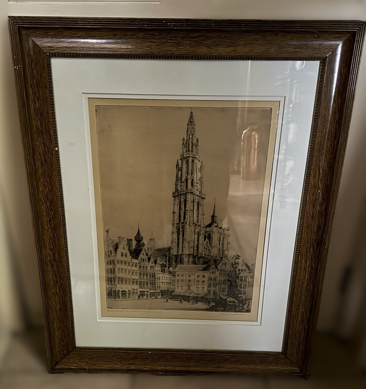 Ets Kathedraal en Brabofontein Antwerpen – Romain Malfliet (2/100, ca. 20e eeuw) Ets Kathedraal en Brabofontein Antwerpen – Romain Malfliet (2/100, ca. 20e eeuw)