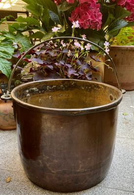 Antieke handgemaakte roodkoperen waterketel – Frankrijk ca. eind 19e eeuw Antieke handgemaakte roodkoperen waterketel – Frankrijk ca. eind 19e eeuw