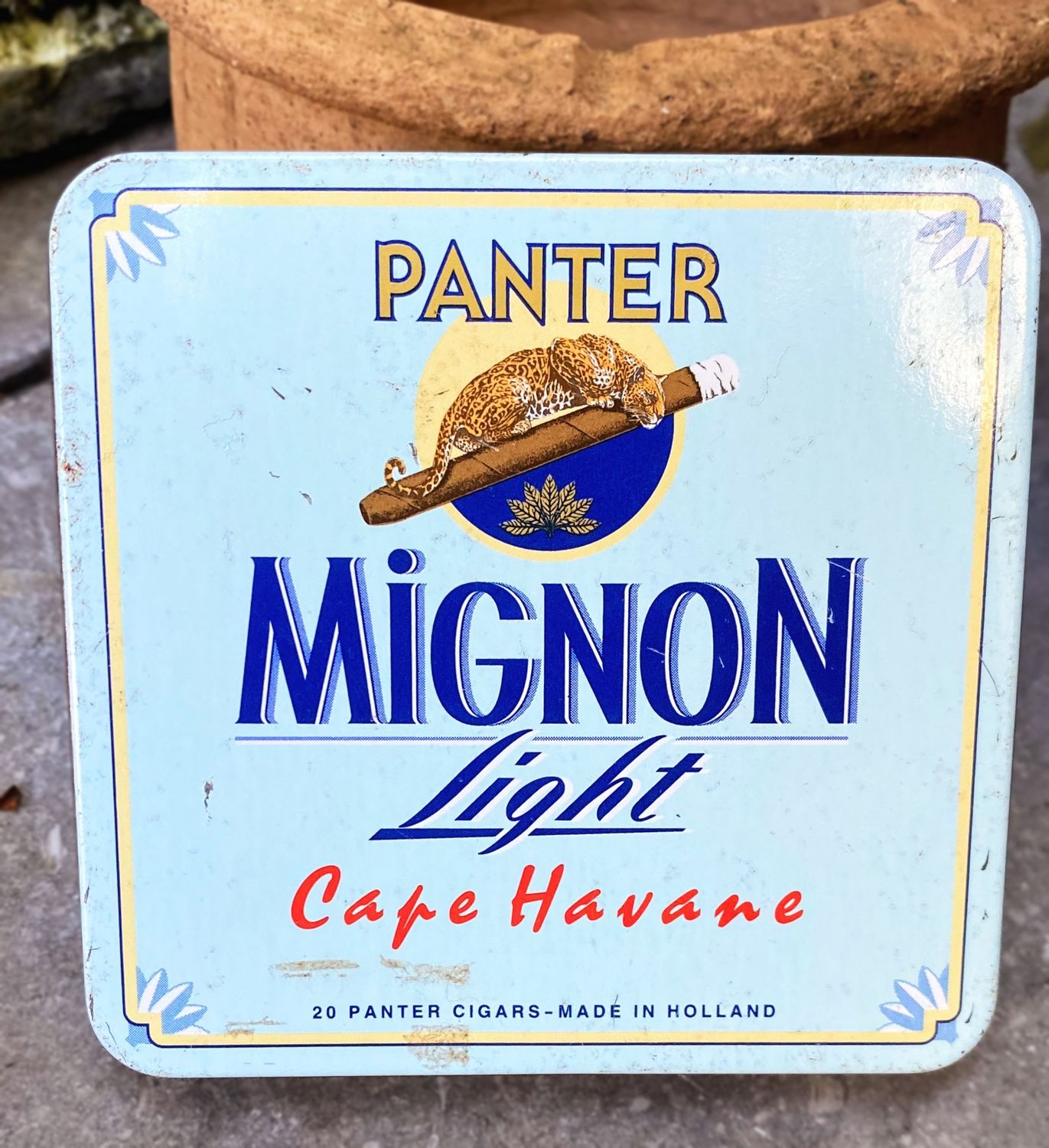 ​Vintage Panter Mignon Sigarenblikje – Duizel - Holland ca. 1960