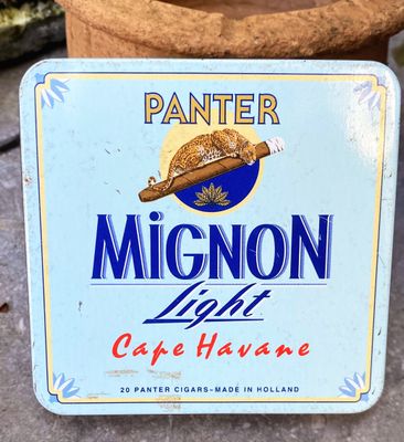 ​Vintage Panter Mignon Sigarenblikje – Duizel - Holland ca. 1960