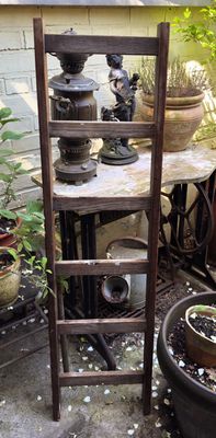 Vintage Houten Ladder – Midden 20ste Eeuw Vintage Houten Ladder – Midden 20ste Eeuw
