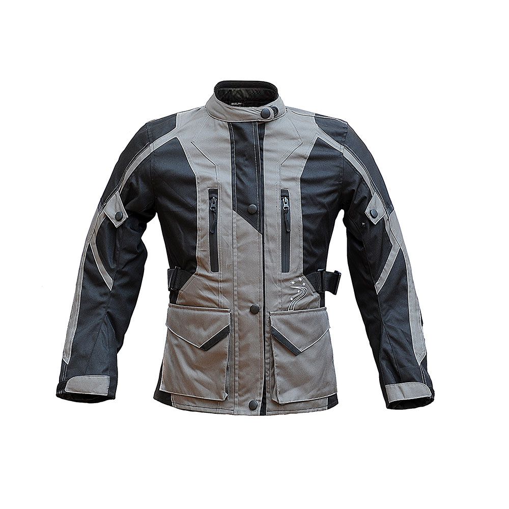 Pirinei Grey Textile Touring Jacket for men