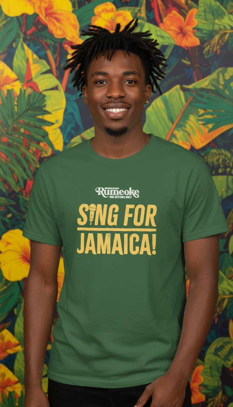 Rumeoke Official Sing for Jamaica t-shirt