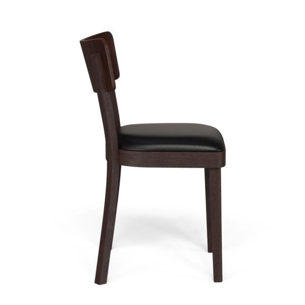 Berliner Holzstuhl | Polster-Sitz | Nussbaum dunkel