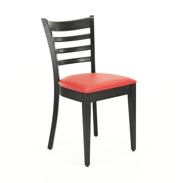 Restaurant Stuhl Maja | rot | gepolsterter Holzstuhl