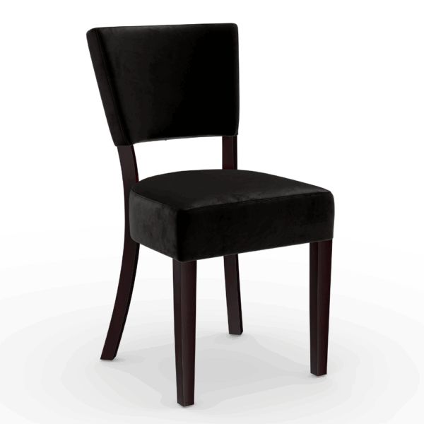 Gastrostuhl Carlos – Samt schwarz