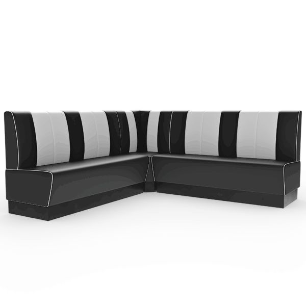 Dinerbank American Retro | 184×184cm | schwarz&weiß