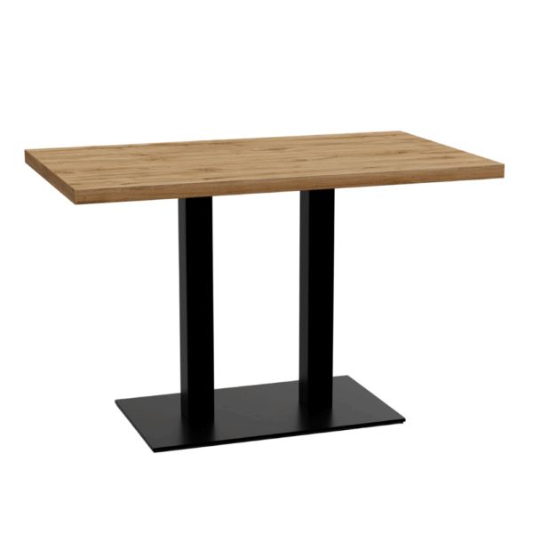 Bistrotisch | Gusseisen Gestell | Eiche Rom Natur | 120X80cm