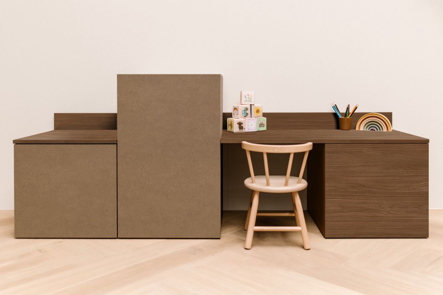 Kinderbank - In uitvoering bruin - L200xD50xH80