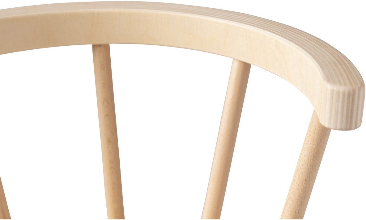 Houten kinderstoel gebogen leuning - Naturel (Kinderopvang kwaliteit)