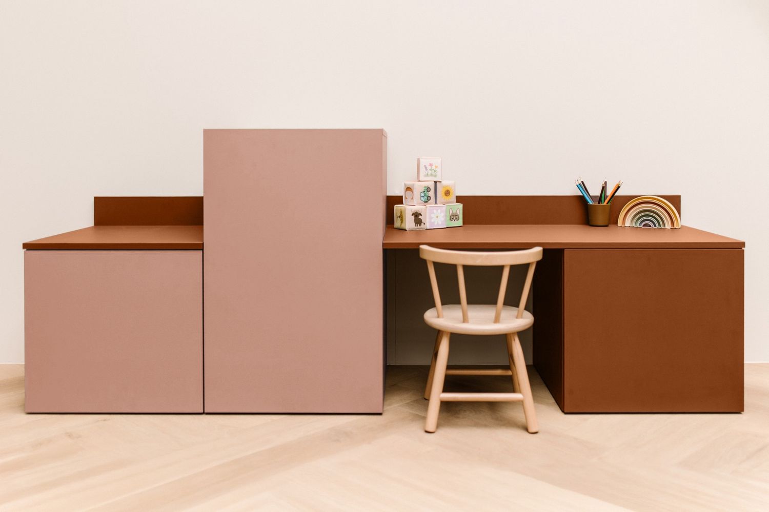 Opberghoek Lumo in Abrikoos - L200xD50xH80