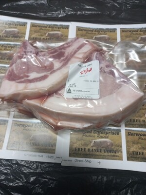 Free range pork leg chops 0.906 kg