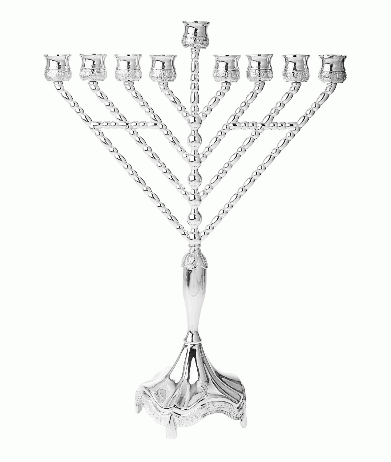 Silver Plated Rambam Menorah