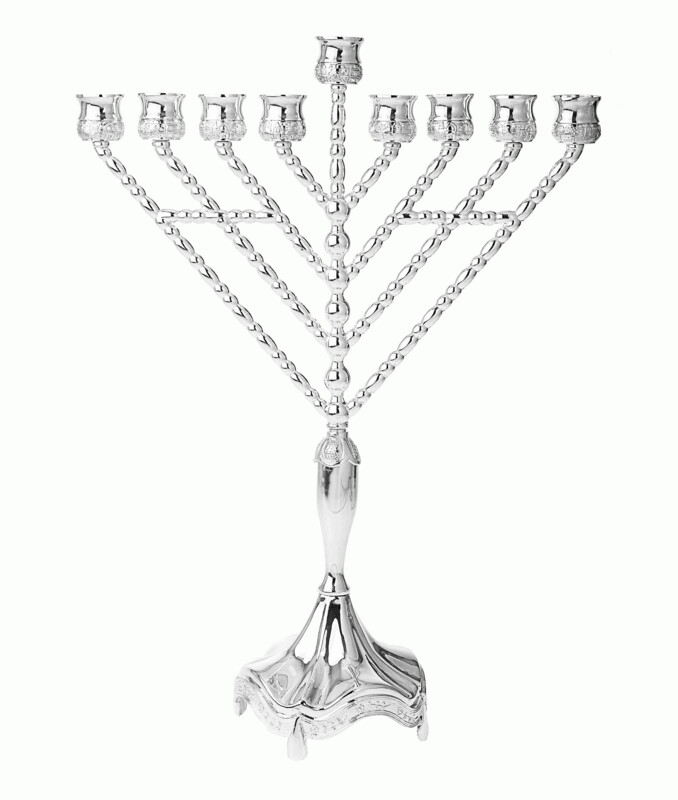 Silver Plated Rambam Menorah