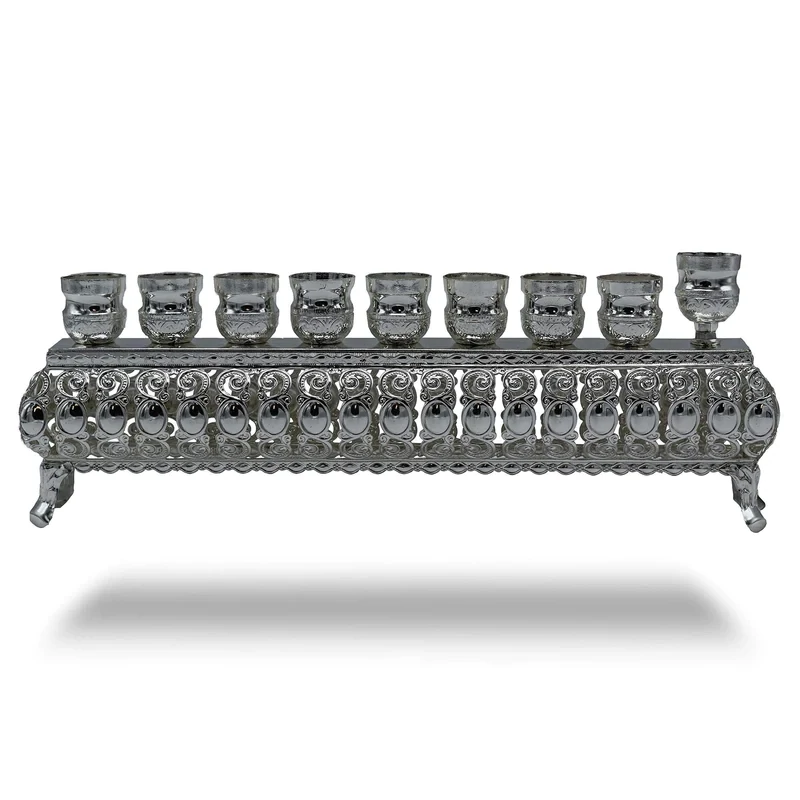 Silver Plated Oil Menorah