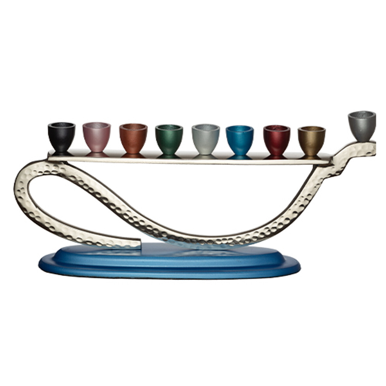 Hanukkiah | Aluminum Hammered