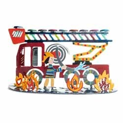 Chanukah Menorah - Fire Truck