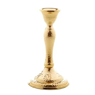Gold Candlestick with Hammered Design