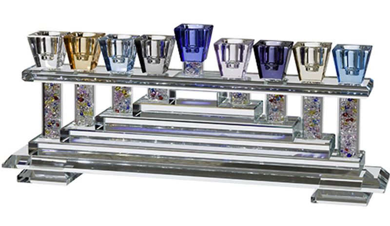 Crystal Menorah Colorful