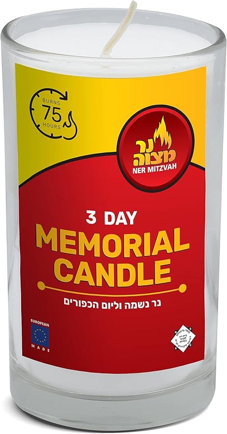 3 day Yartzeit Candle