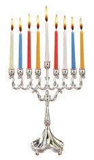 Silver plate Candle Menorah