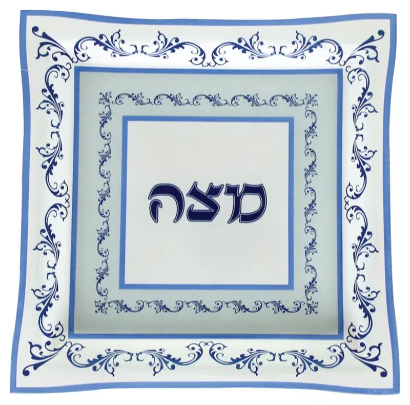 Glass Matzah Plate