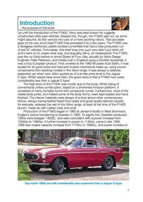 Volvo P1800/1800S, E &amp; ES  1961 to 1973