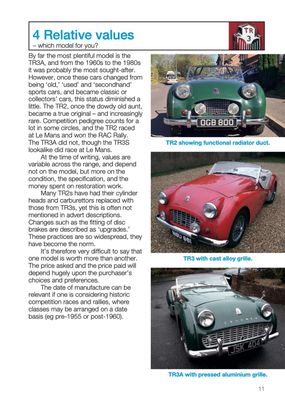 Triumph TR2, &amp; TR3 - All models (including 3A &amp; 3B) 1953 to 1962