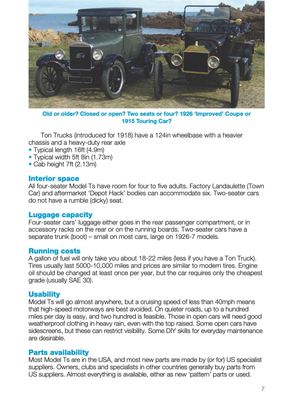 Ford Model T - All models 1909 to 1927